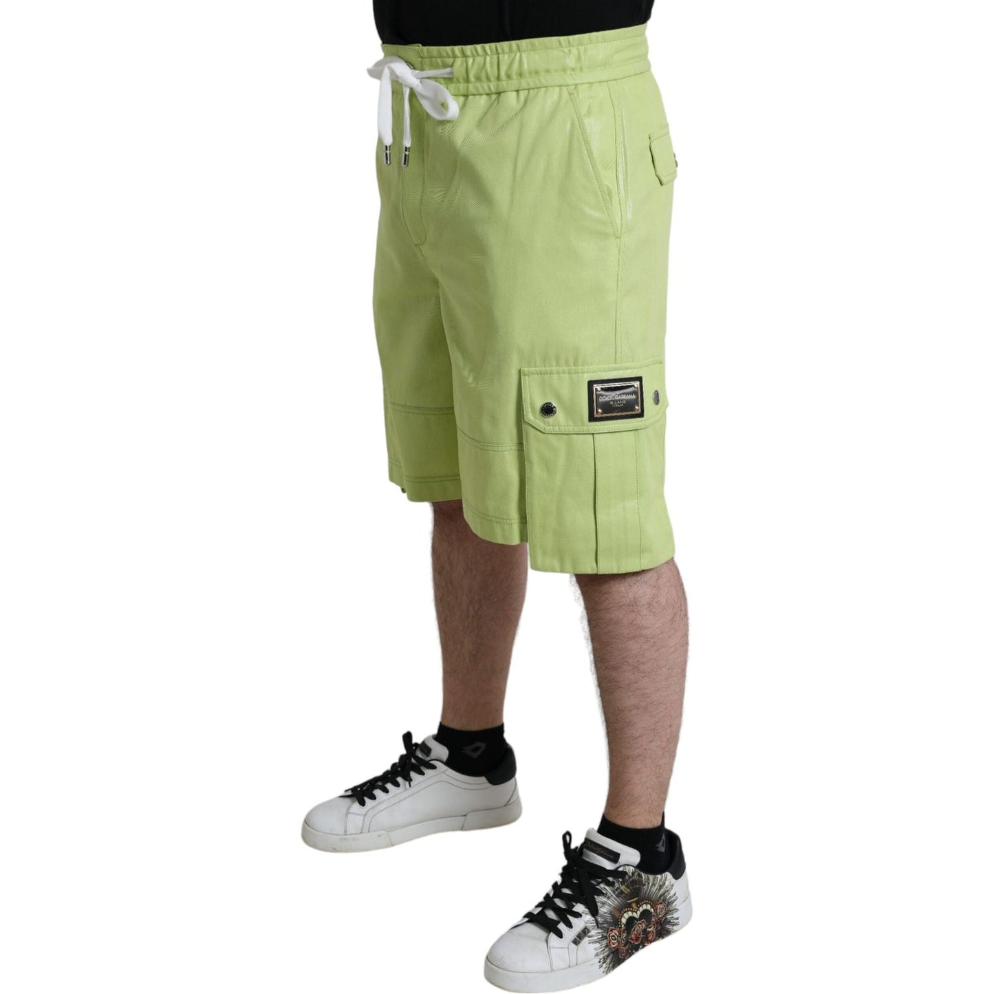 Dolce & Gabbana Chic Light Green Cotton Bermuda Shorts Dolce & Gabbana