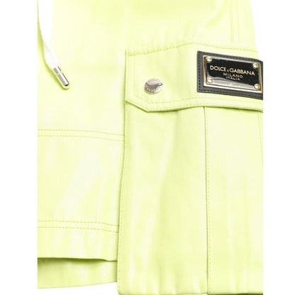 Dolce & Gabbana Light Green Cotton Men Cargo Bermuda Shorts