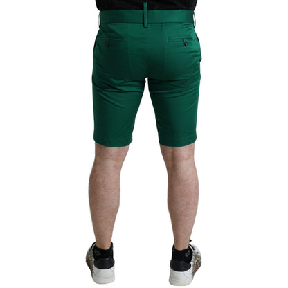 Dolce & Gabbana Deep Green Cotton Stretch Men Bermuda Shorts