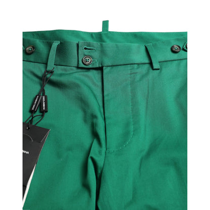 Dolce & Gabbana Deep Green Cotton Stretch Men Bermuda Shorts
