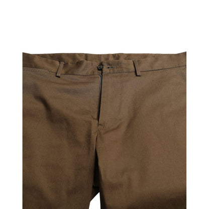 Dolce & Gabbana Brown Cotton Stretch Men Bermuda Shorts