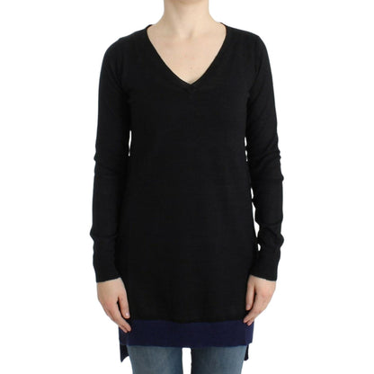 Costume National Black V-neck lightweight sweater