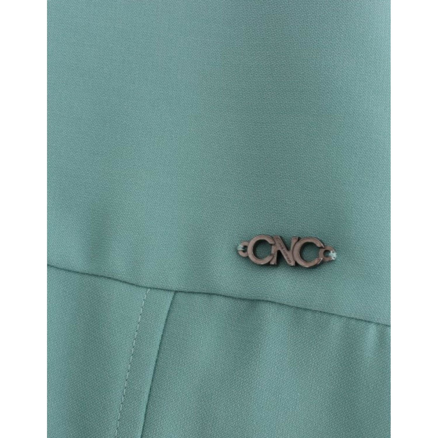 Costume National Green 3/4 sleeved sheath dress