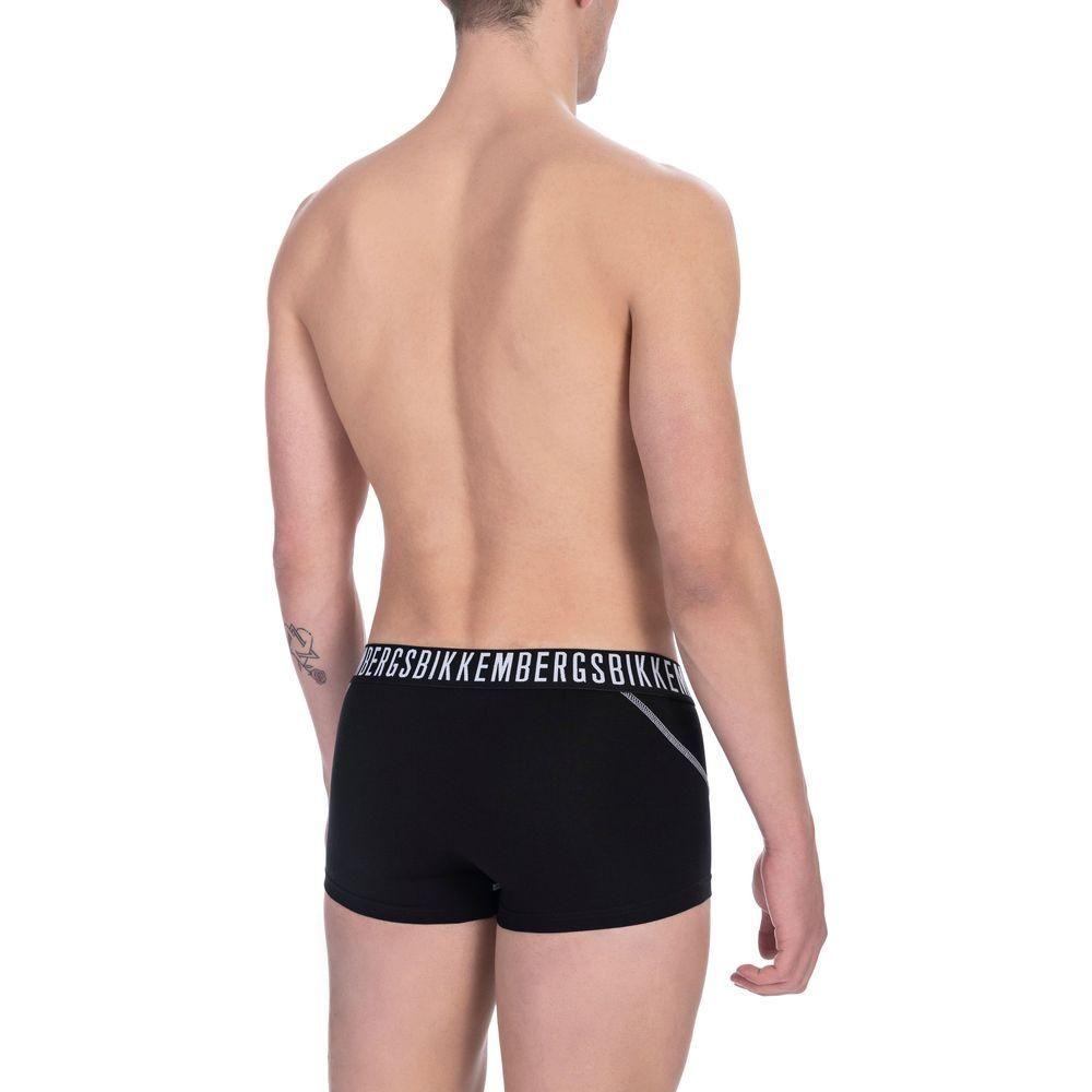 Bikkembergs Black Cotton Men Trunk Pack MAN UNDERWEAR Bikkembergs