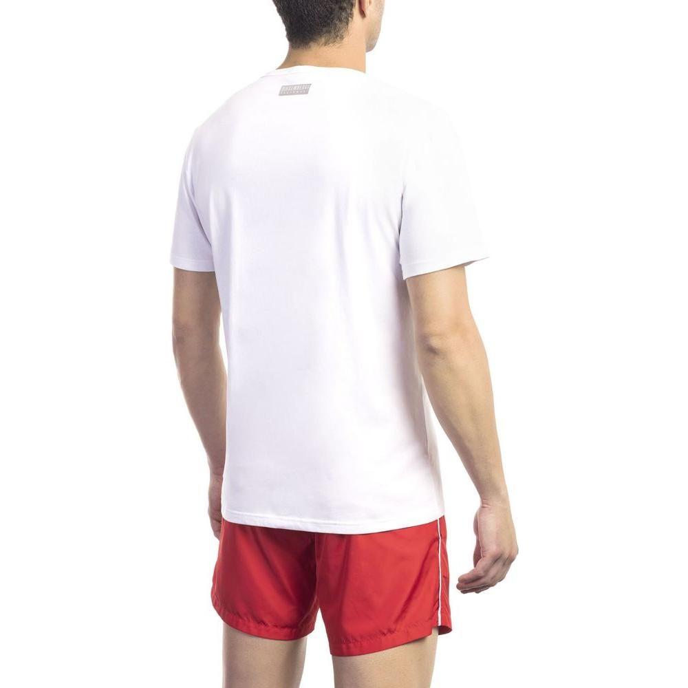 Bikkembergs White Cotton Men T-Shirt