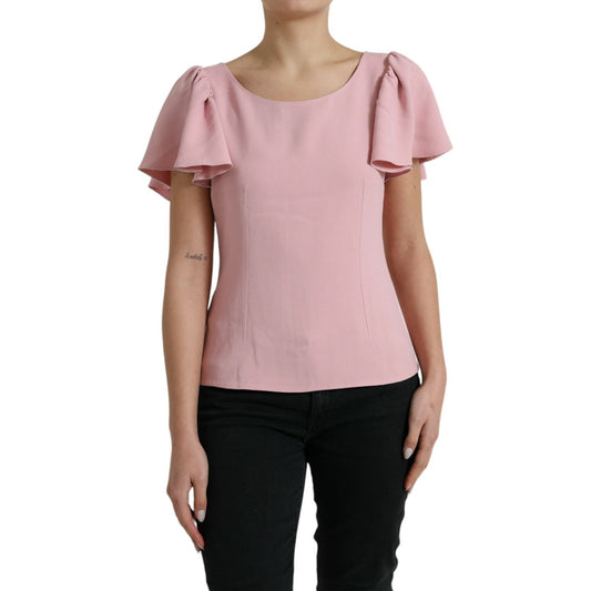 Dolce & Gabbana Chic Pink Bell Sleeve Top Dolce & Gabbana