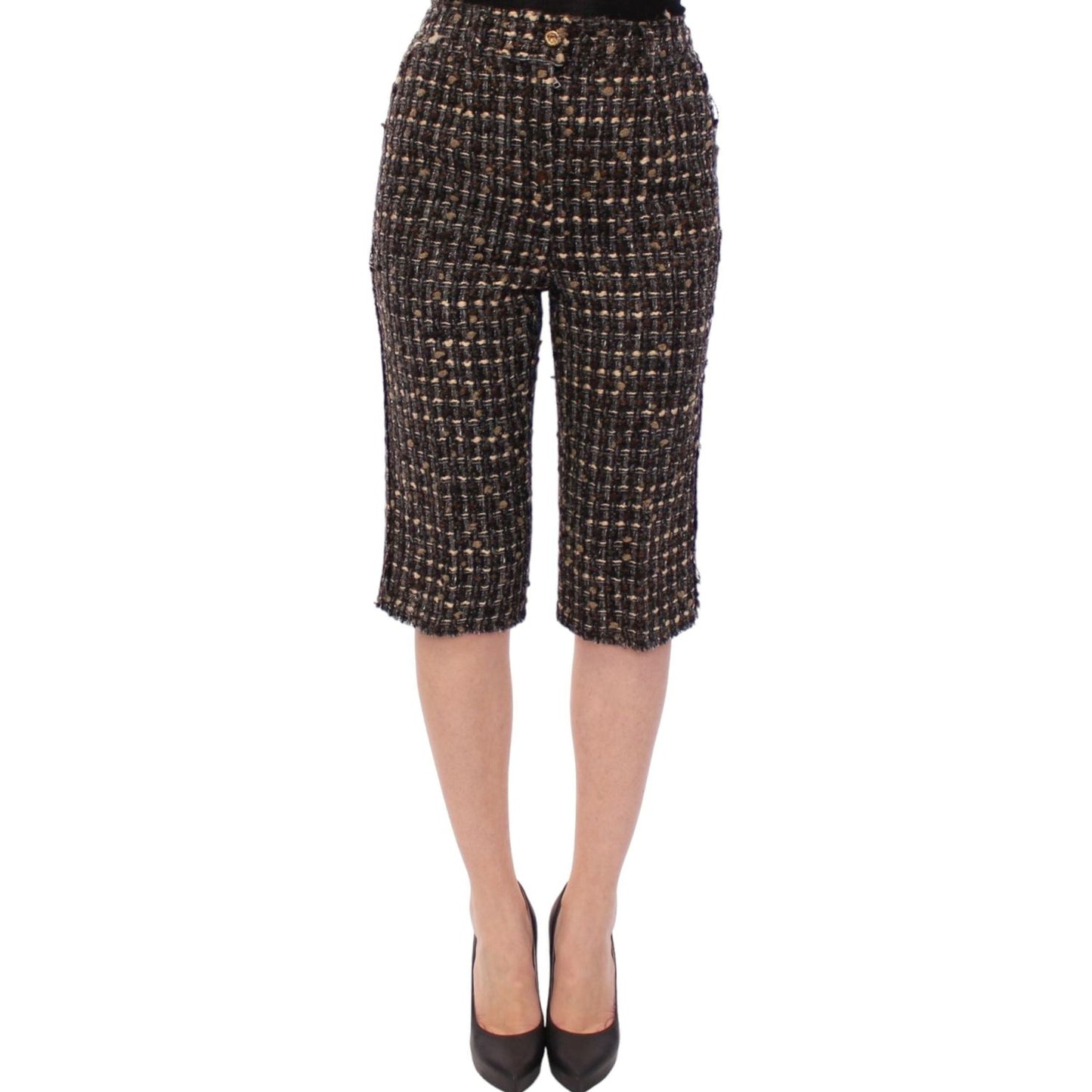 Dolce & Gabbana Multicolor Wool Shorts Pants