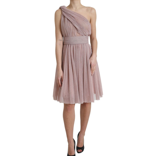 Dolce & Gabbana Elegant Asymmetrical Pink Tulle Dress Dolce & Gabbana