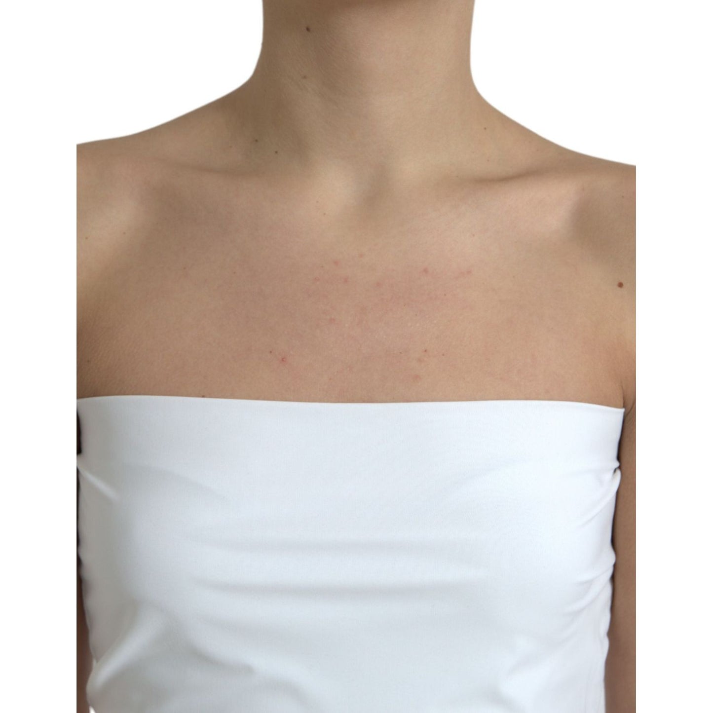 Dolce & Gabbana Elegant White Strapless Jumpsuit Dress Dolce & Gabbana