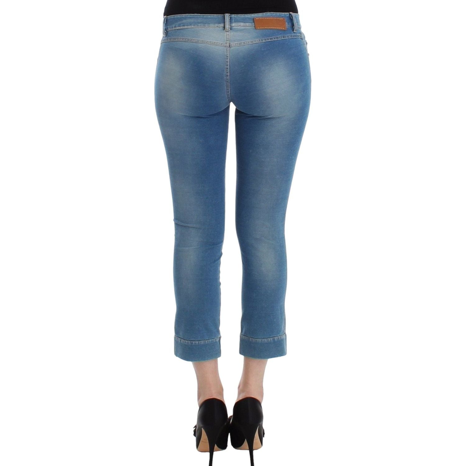 Ermanno Scervino Beachwear Blue Jeans Capri Pants Cropped