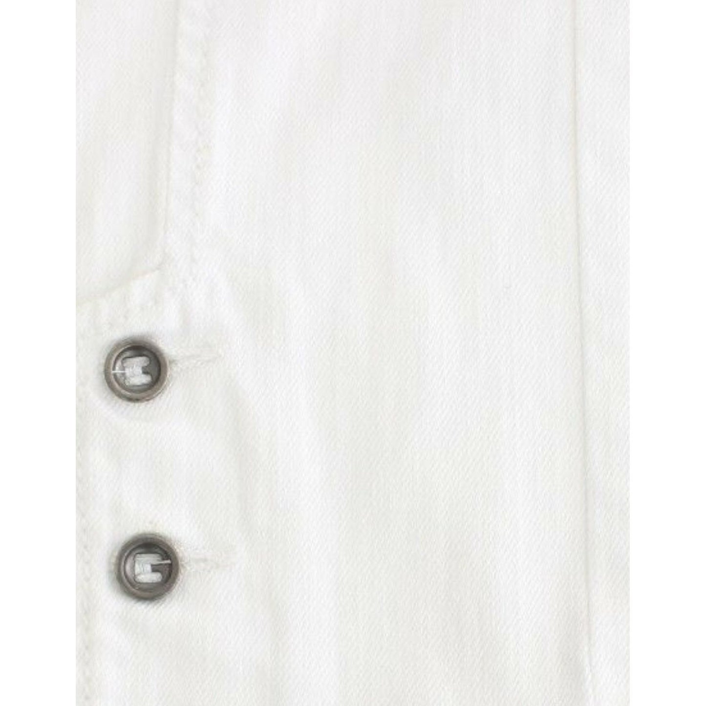 Ermanno Scervino Chic White Cropped Jeans for Sophisticated Style Ermanno Scervino