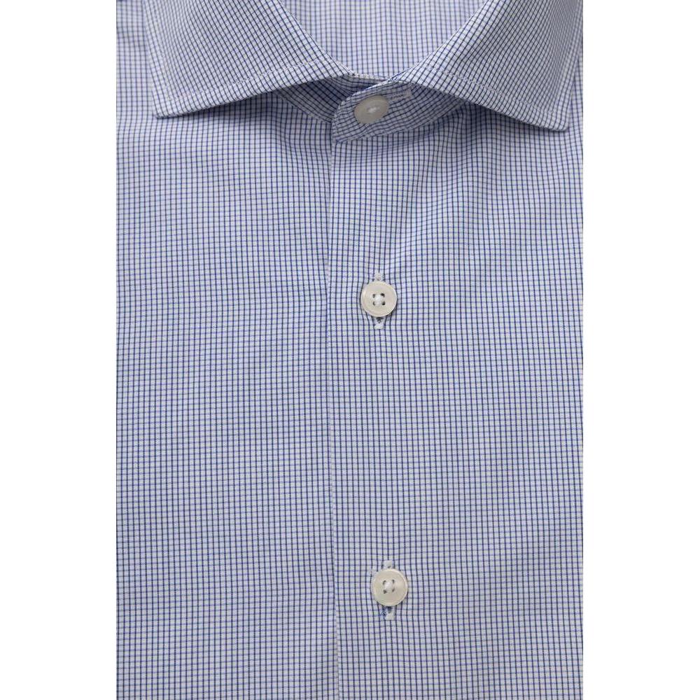 Bagutta Light Blue Cotton Men Shirt Bagutta