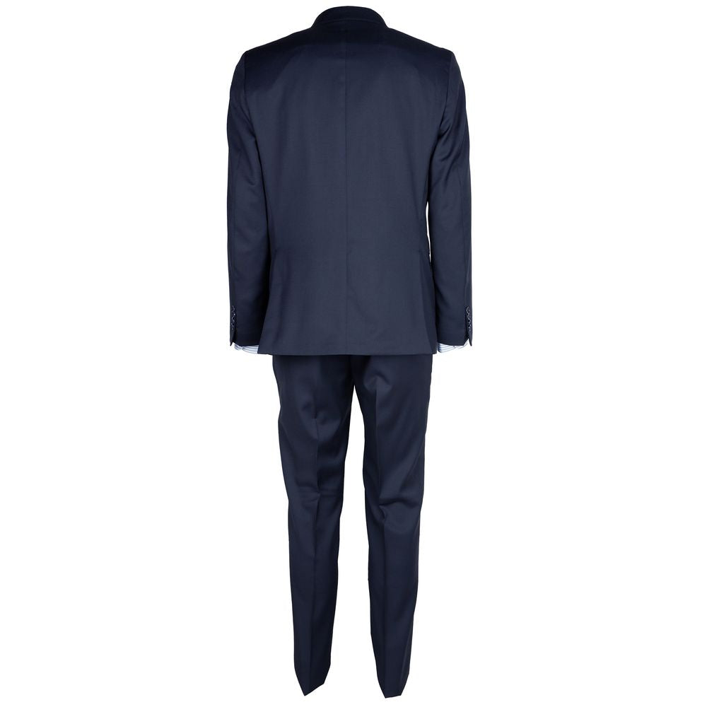 Made in Italy Elegant Wool Suit in Deep Blue Made in Italy