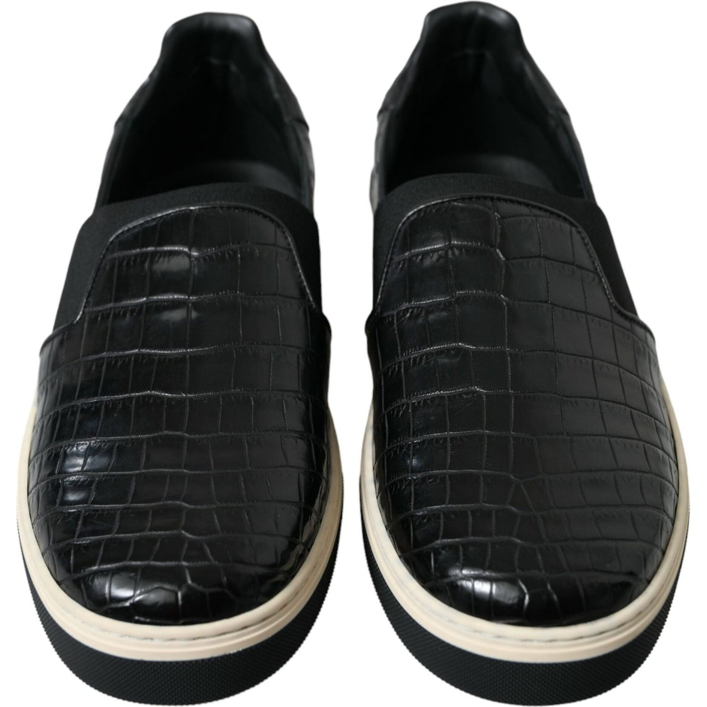 Dolce & Gabbana Elegant Crocodile Leather Low-Top Sneakers Dolce & Gabbana