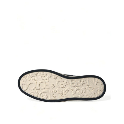 Dolce & Gabbana Black Croc Exotic Leather Sneakers Shoes
