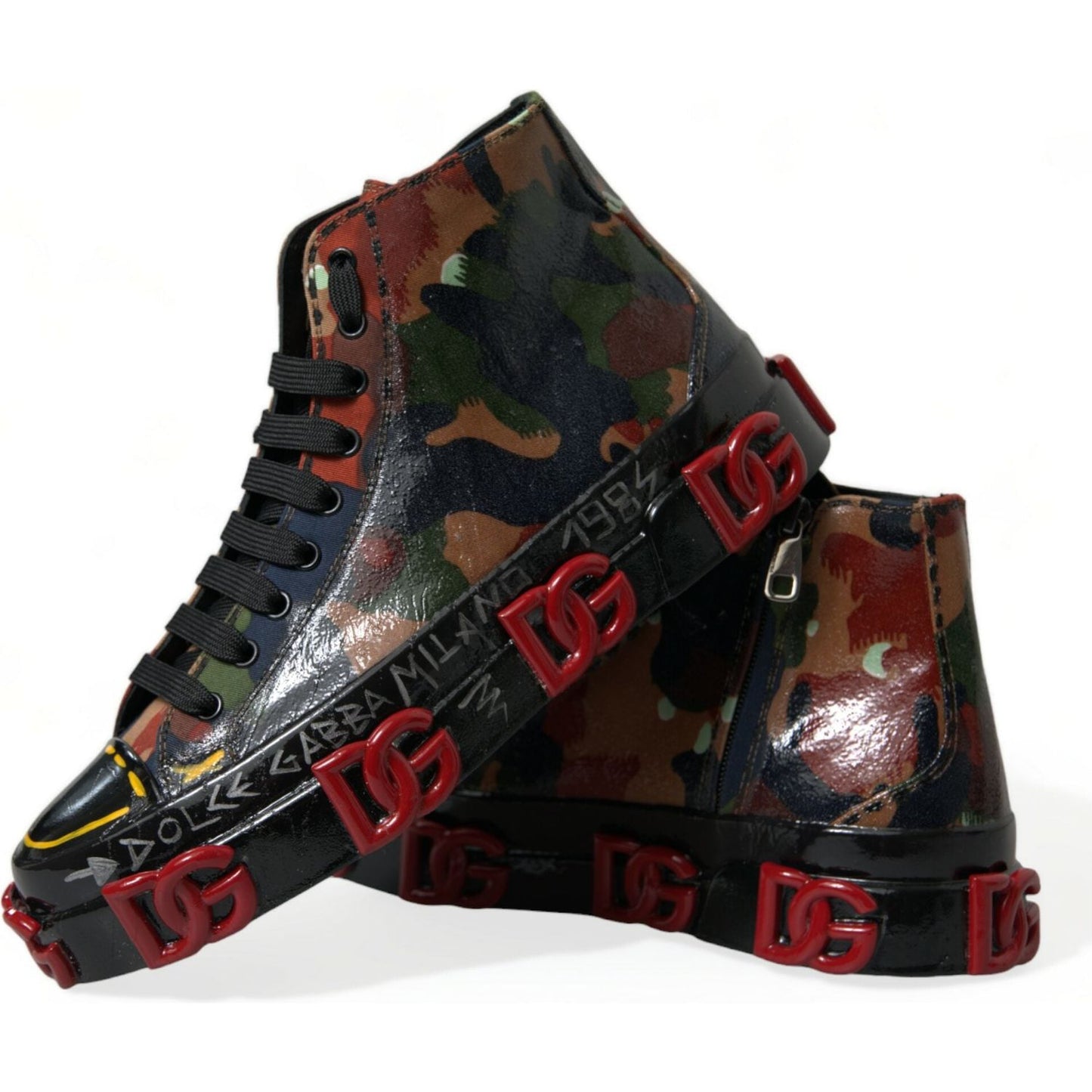 Dolce & Gabbana Chic Multicolor High-Top Sneakers Dolce & Gabbana