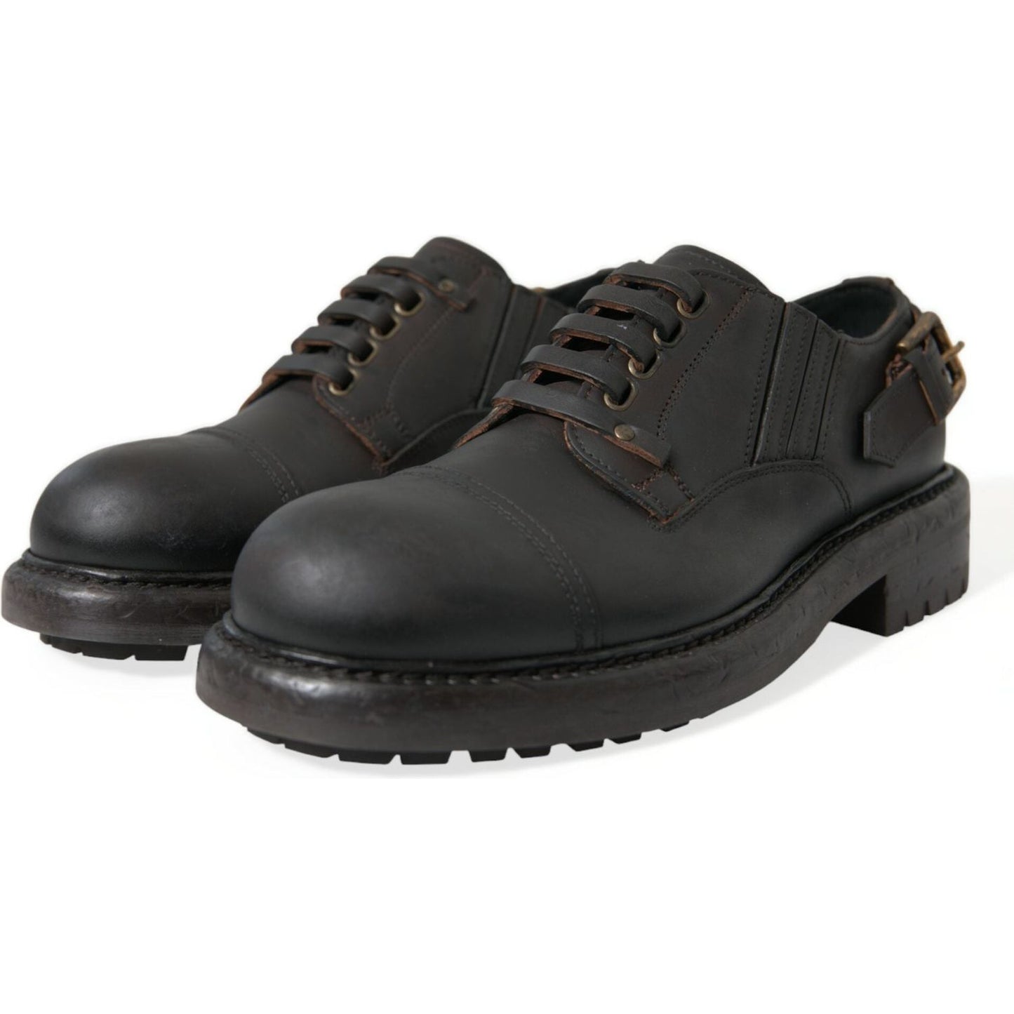 Dolce & Gabbana Elegant Mens Leather Derby Dress Shoes Dolce & Gabbana