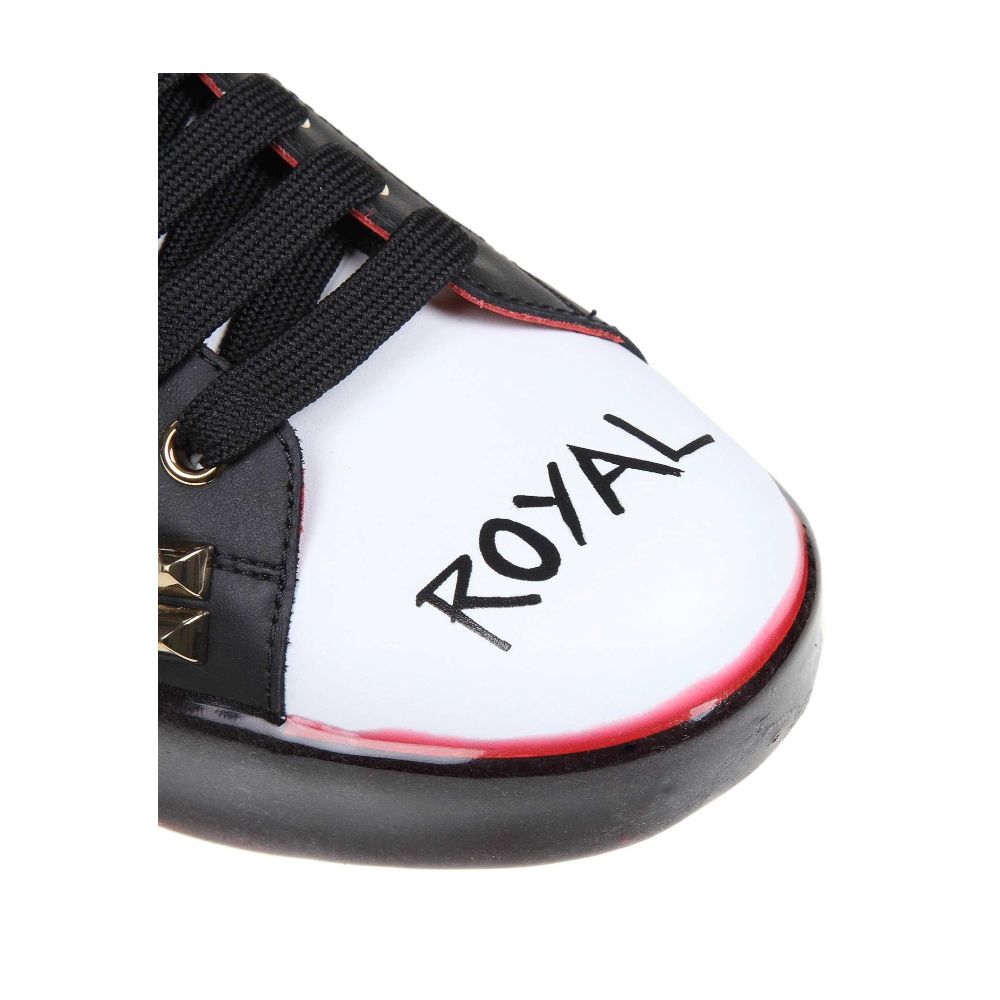 Dolce & Gabbana White Calfskin Women Sneaker with Heart-Shaped Rhinestone Detail Dolce & Gabbana