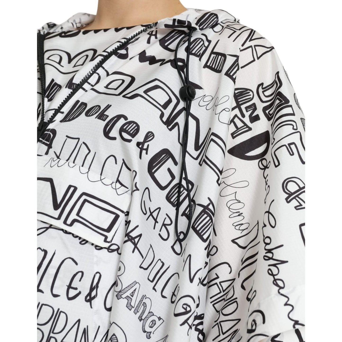 Dolce & Gabbana Chic Hooded Logo Print Blouson Tee Dolce & Gabbana