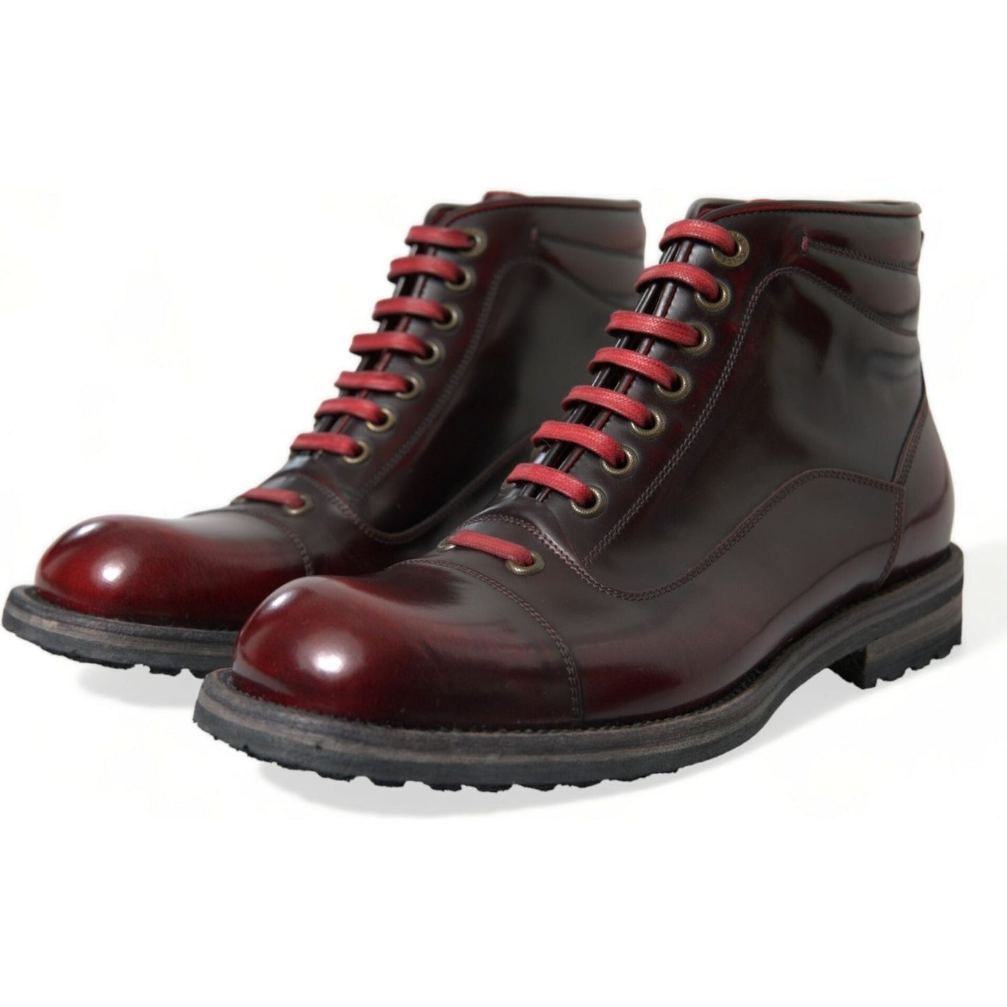 Dolce & Gabbana Dapper Dual-Tone Leather Ankle Boots Dolce & Gabbana