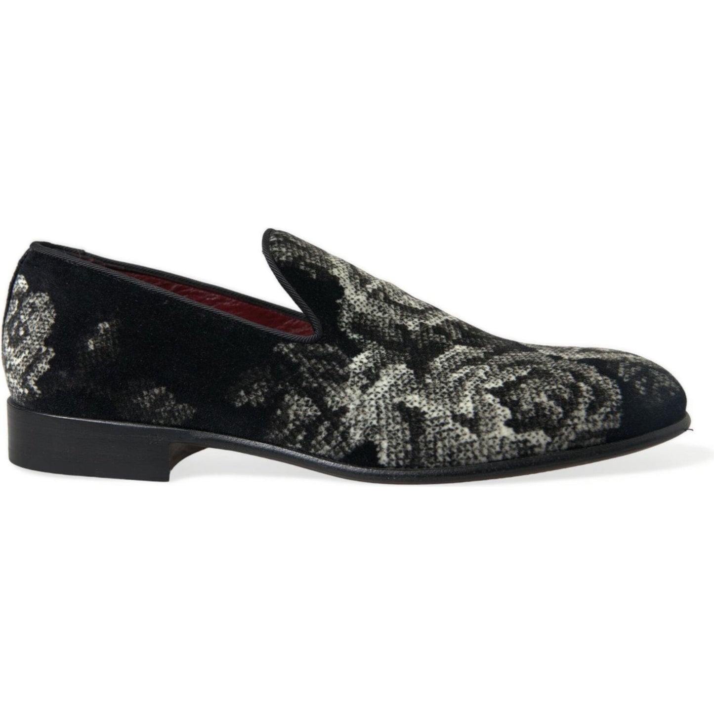 Dolce & Gabbana Elegant Floral Velvet Loafers Dolce & Gabbana