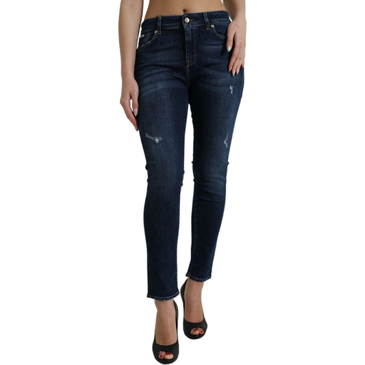 Dolce & Gabbana Elegant Dark Blue Mid Waist Stretch Jeans Dolce & Gabbana