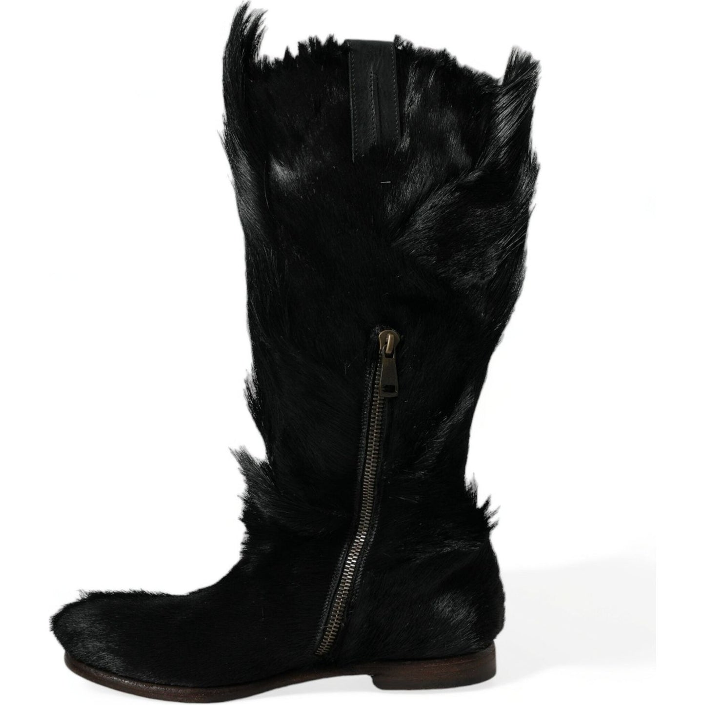 Dolce & Gabbana Opulent Gazelle Fur Mid Calf Boots Dolce & Gabbana