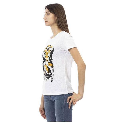 Trussardi Action White Cotton Women T-Shirt Trussardi Action