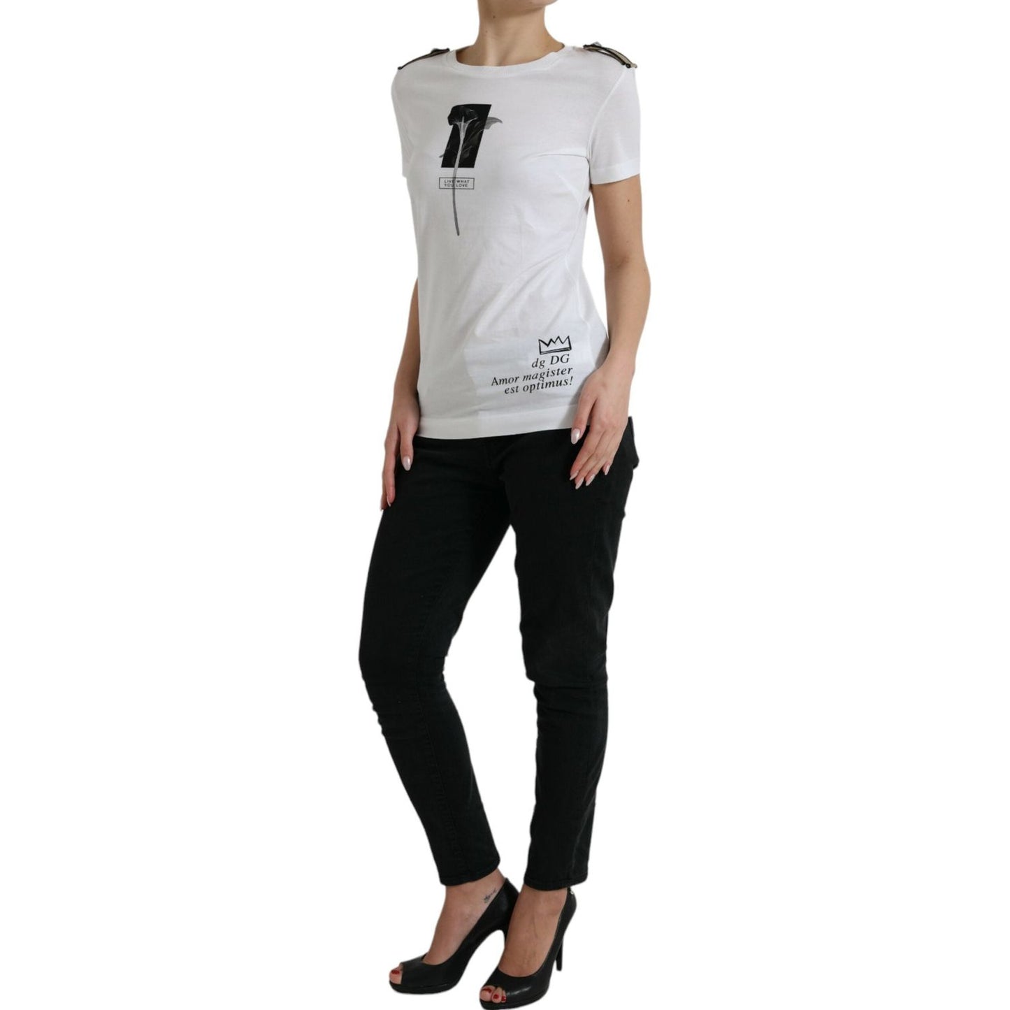 Dolce & Gabbana Elegant Monochrome Crew Neck T-Shirt Dolce & Gabbana