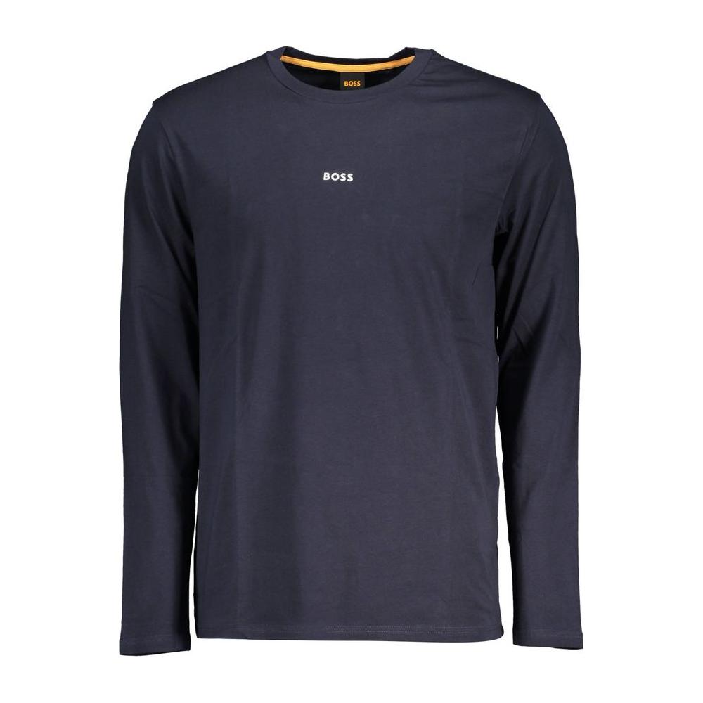 Hugo Boss Blue Organic Cotton Men T-Shirt Hugo Boss