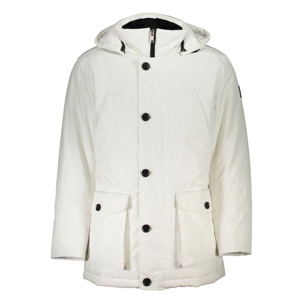 Hugo Boss White Elastane Jacket 1728,67465543840,Clothing,Hugo Boss,IT54 | XXL,Jackets & Coats - Clothing,Jackets - Men - Clothing,Men,Men - Clothing,New with tags,Shell Jackets - Jackets & Coats - Clothing,White