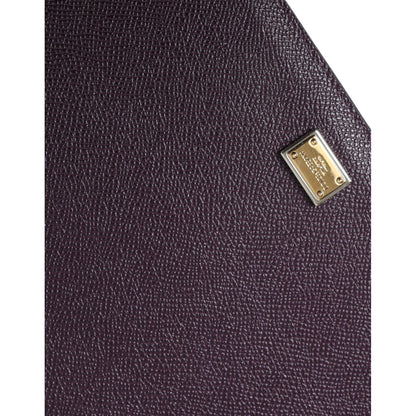 Dolce & Gabbana Dark Brown Leather Logo Plaque Cover Sleeve Tablet Case 1728,67345645728,Accessories,Bags,Brown,Dolce & Gabbana,Leather Accessories - Women - Bags,Material: 100% Leather,metal hardware,New with tags,Other Accessories - Accessories,Women,Wo