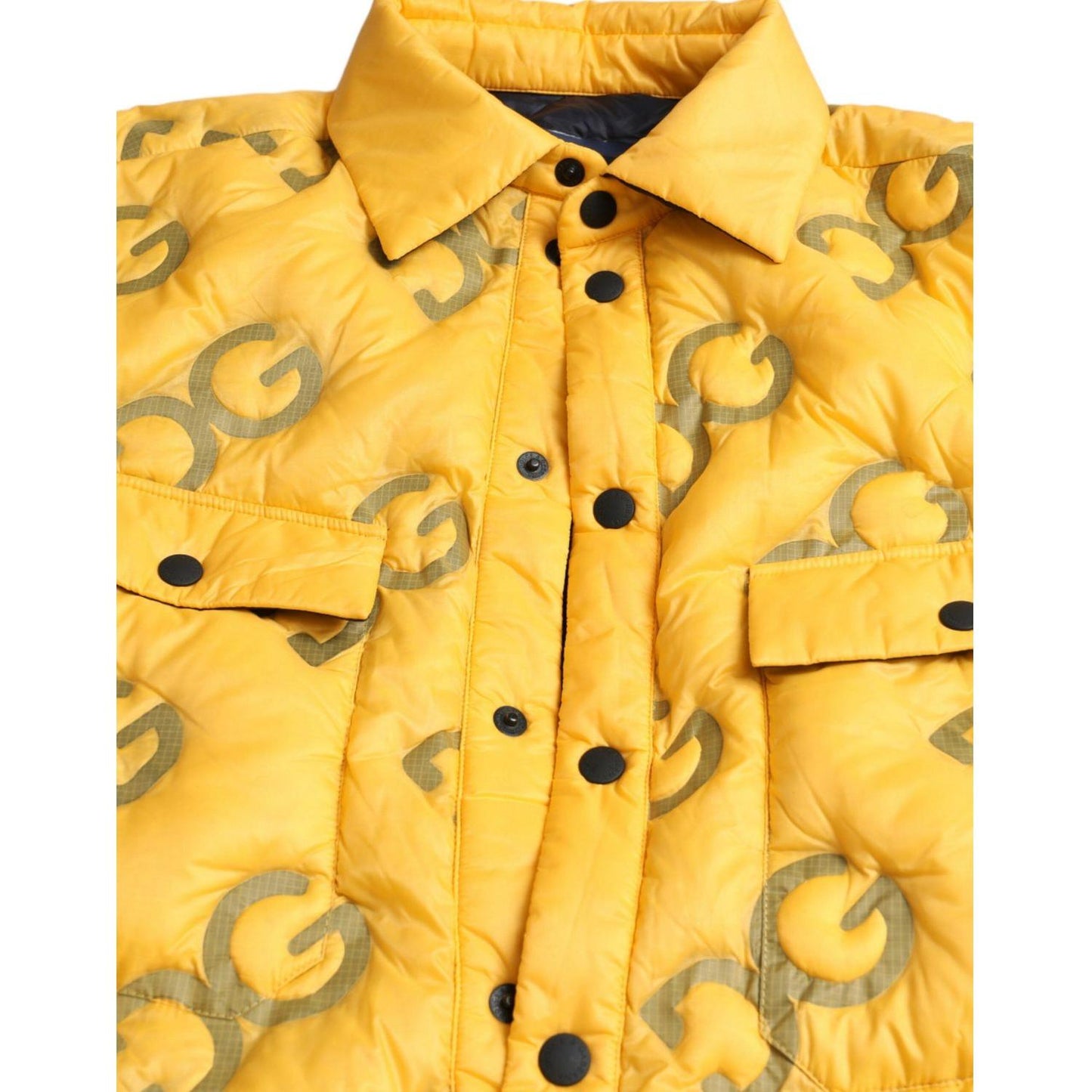 Dolce & Gabbana Elegant Yellow Padded Blouson Jacket Dolce & Gabbana