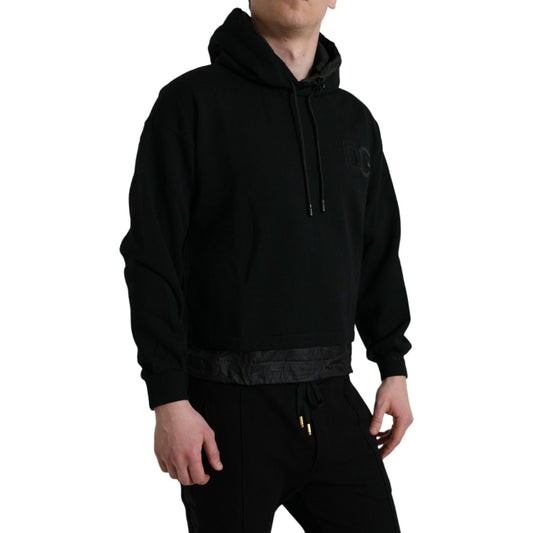 Dolce & Gabbana Elegant Black Hooded Pullover Sweater Dolce & Gabbana