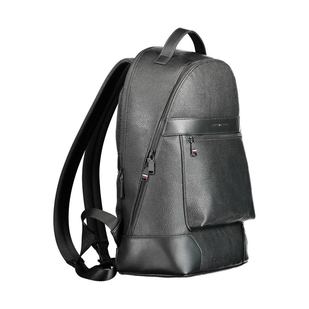 Tommy Hilfiger Black Polyethylene Men Backpack Tommy Hilfiger