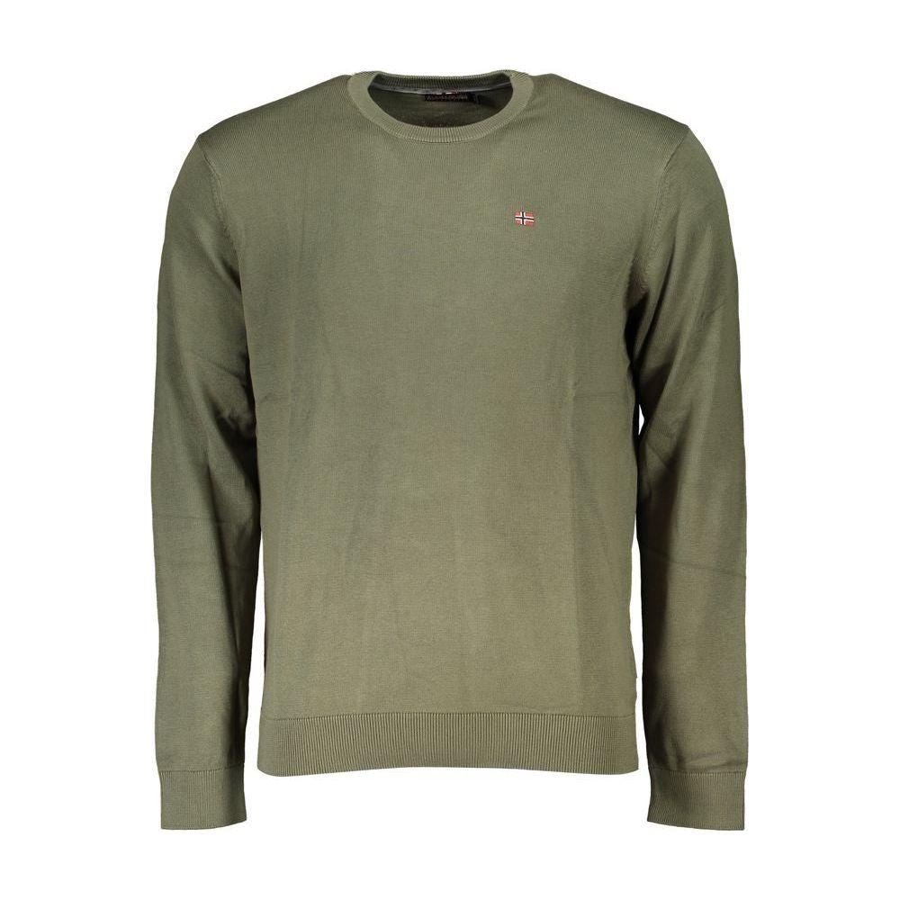 Napapijri Green Cotton Men Sweater