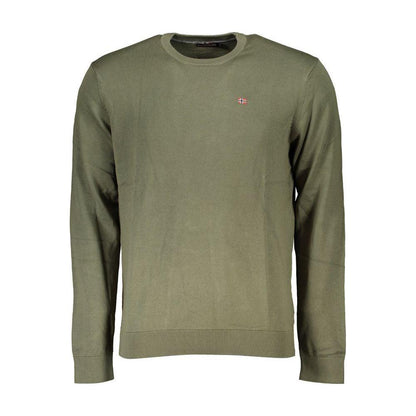 Napapijri Green Cotton Men Sweater Napapijri