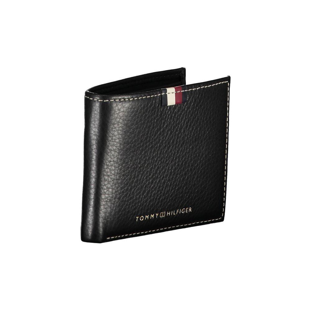 Tommy Hilfiger Black Leather Men Wallet Tommy Hilfiger