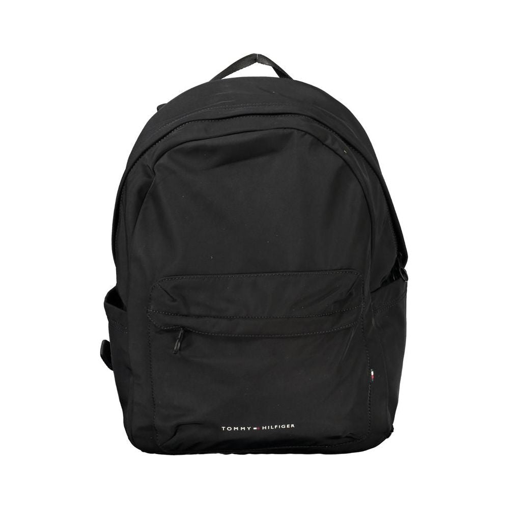 Tommy Hilfiger Black Polyester Men Backpack Tommy Hilfiger