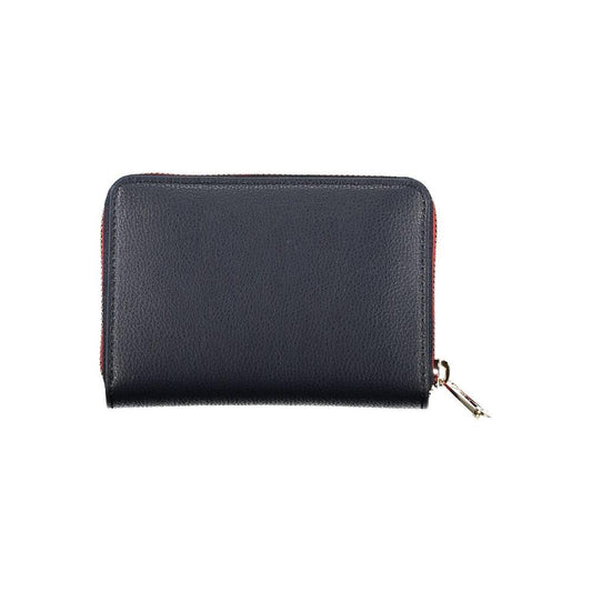 Tommy Hilfiger Sleek Blue Multipurpose Wallet with Zip Closure Tommy Hilfiger