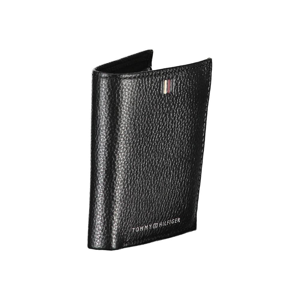 Tommy Hilfiger Elegant Black Leather Bi-Fold Wallet Tommy Hilfiger