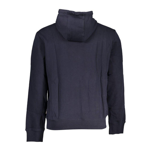 Napapijri Chic Blue Hooded Cotton Sweater for Men Napapijri