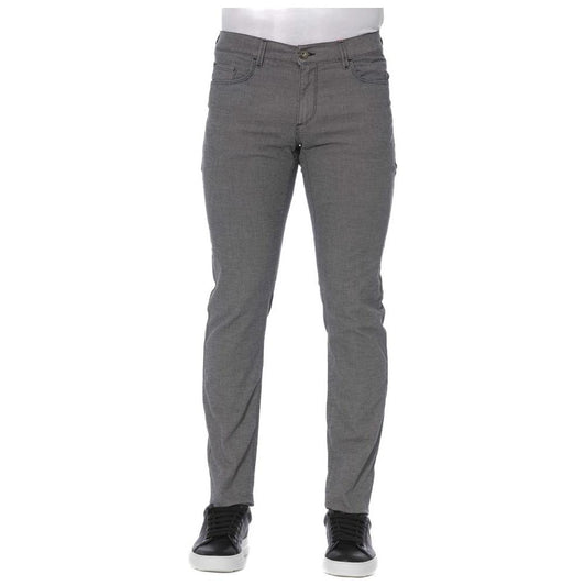 Trussardi Jeans Gray Cotton Men's Pants