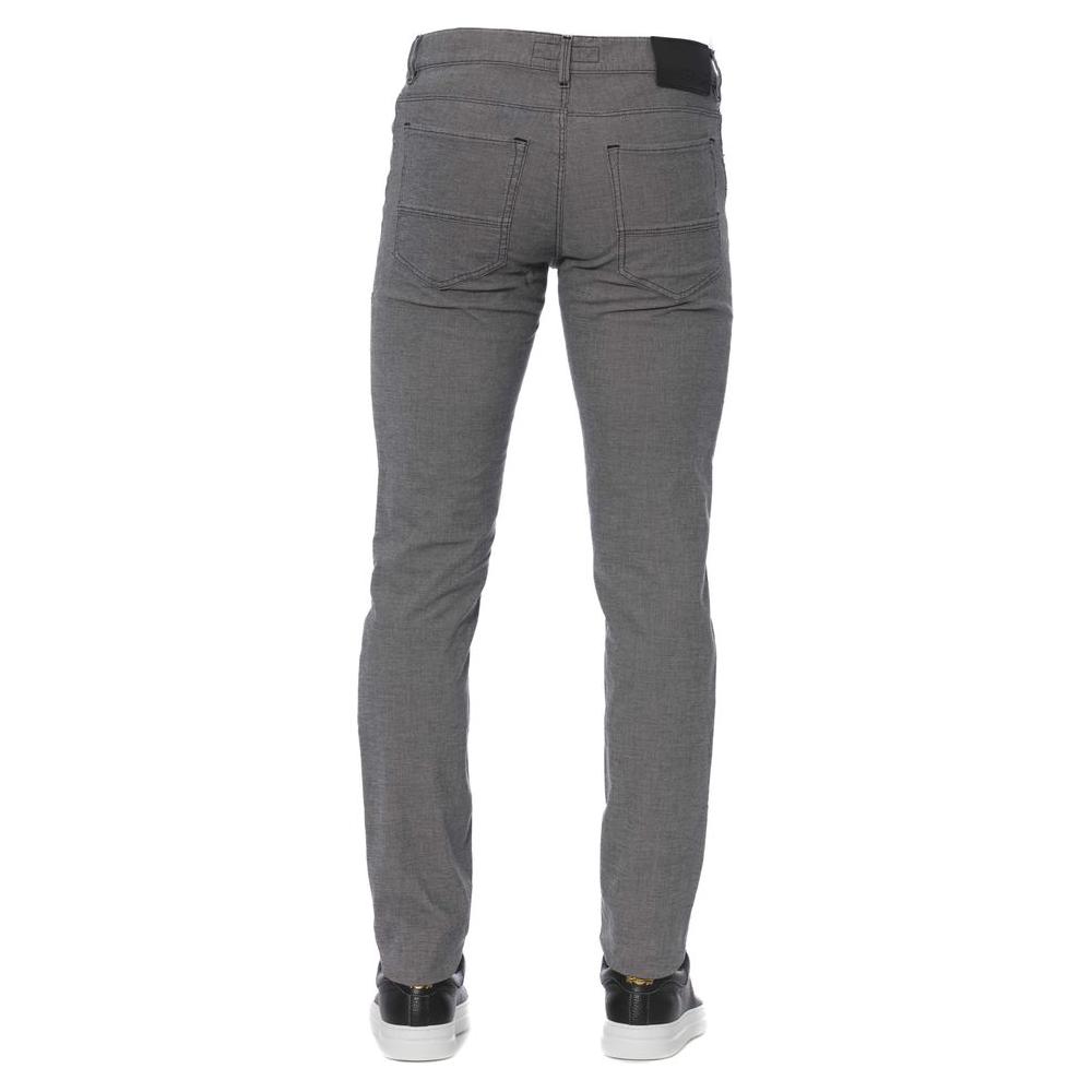 Trussardi Jeans Gray Cotton Men Pants Trussardi Jeans