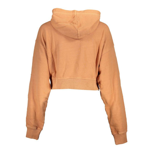 Calvin Klein Chic Orange Hooded Sweatshirt with Embroidery Calvin Klein