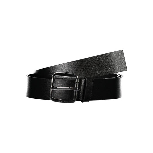 Calvin Klein Elegant Black Leather Belt with Metal Buckle Calvin Klein