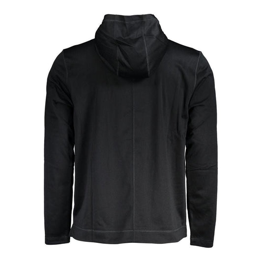 Calvin Klein Sleek Black Hooded Sweatshirt with Logo Print Calvin Klein