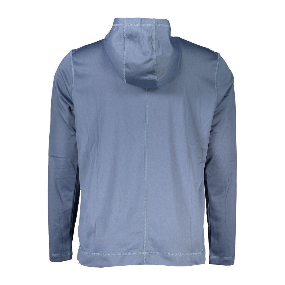 Calvin Klein Elegant Blue Hooded Sweatshirt - Men's Sports Chic Calvin Klein