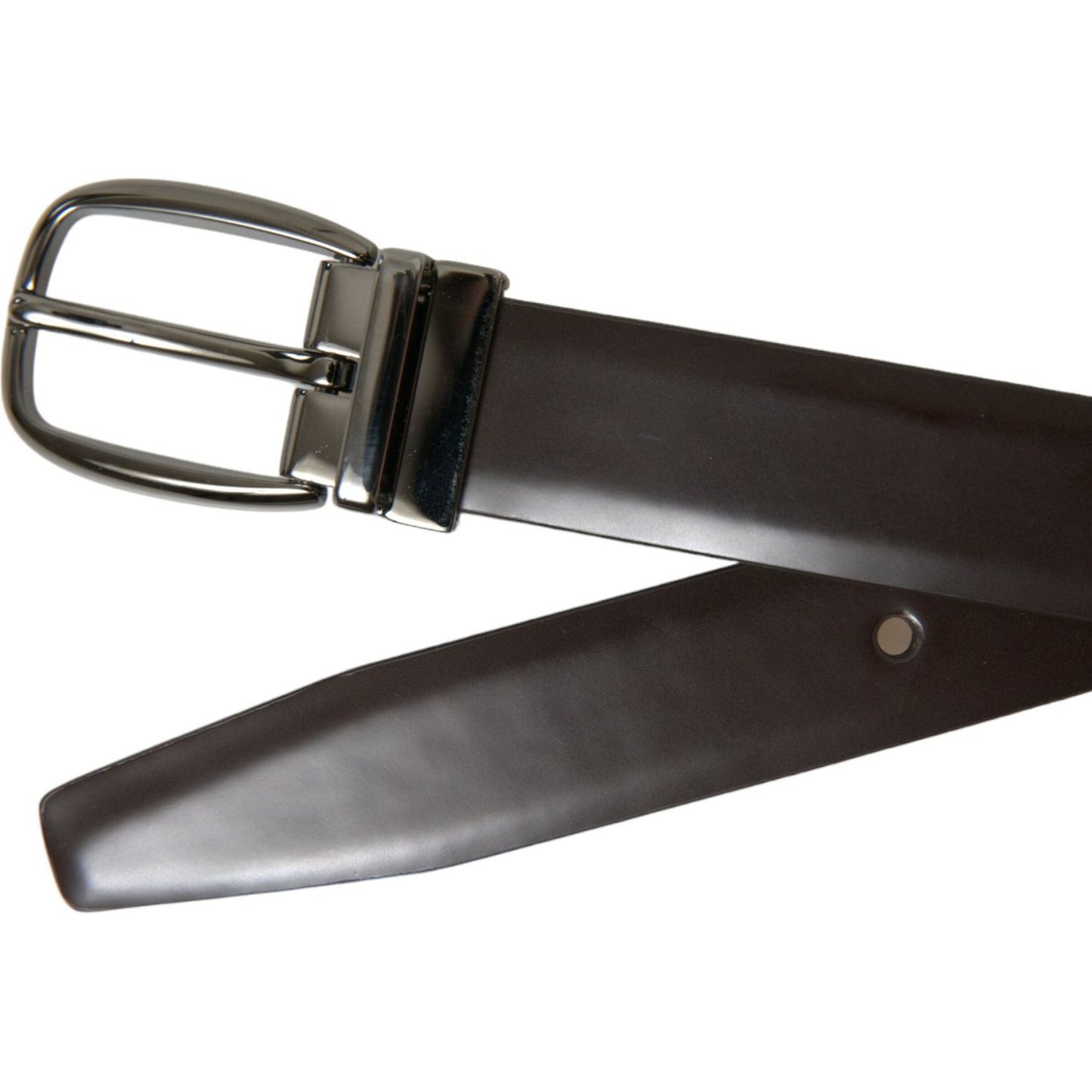 Dolce & Gabbana Elegant Dark Brown Leather Belt Dolce & Gabbana