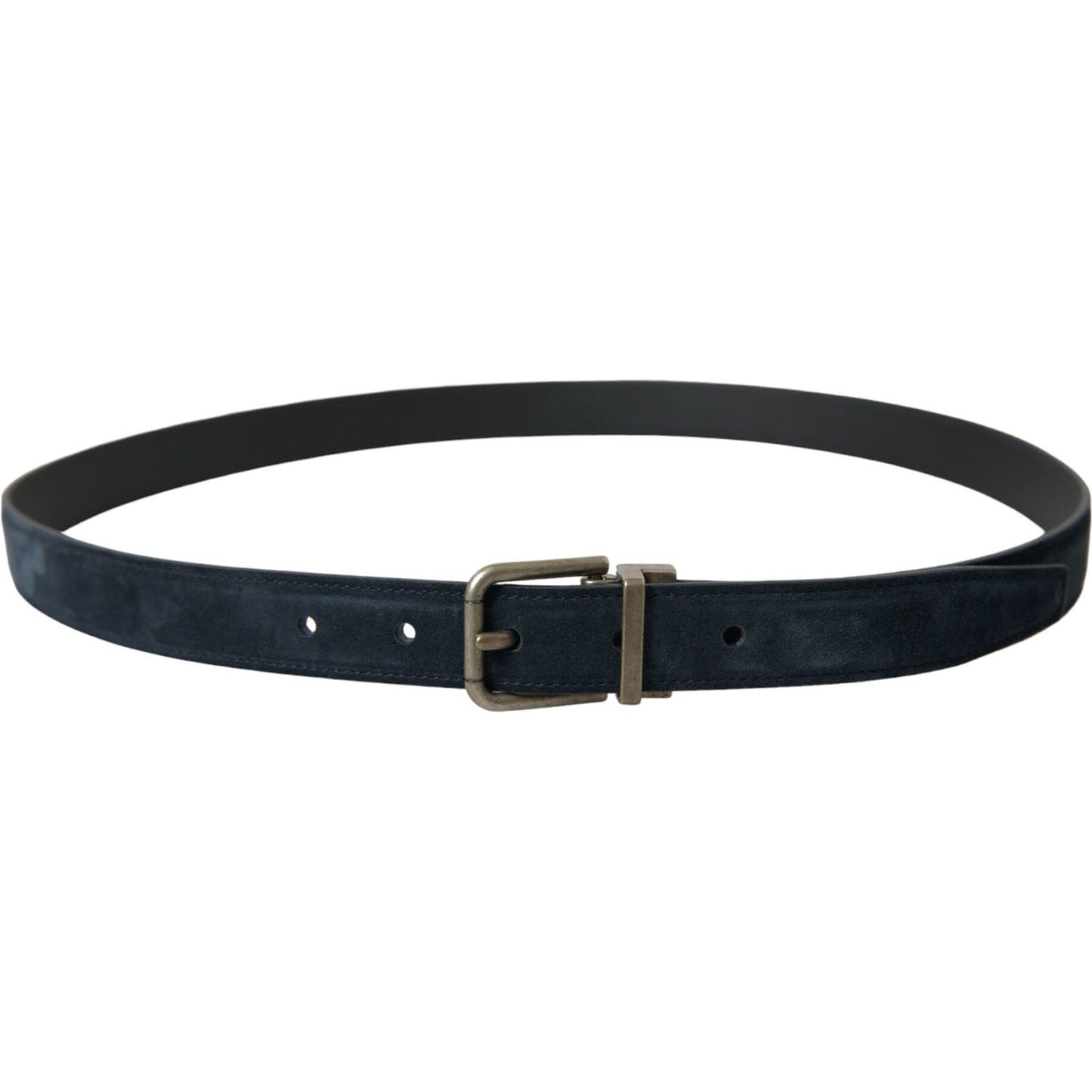 Dolce & Gabbana Elegant Blue Leather Belt with Metal Buckle Dolce & Gabbana